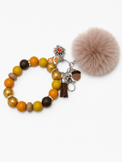 Shades of Fall Beaded Wristlet