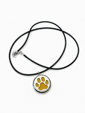 Silver Paw Print Pendant Necklace