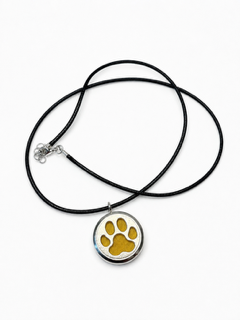 Silver Paw Print Pendant Necklace
