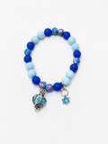 Multi Shades of Blue Beaded Braclet