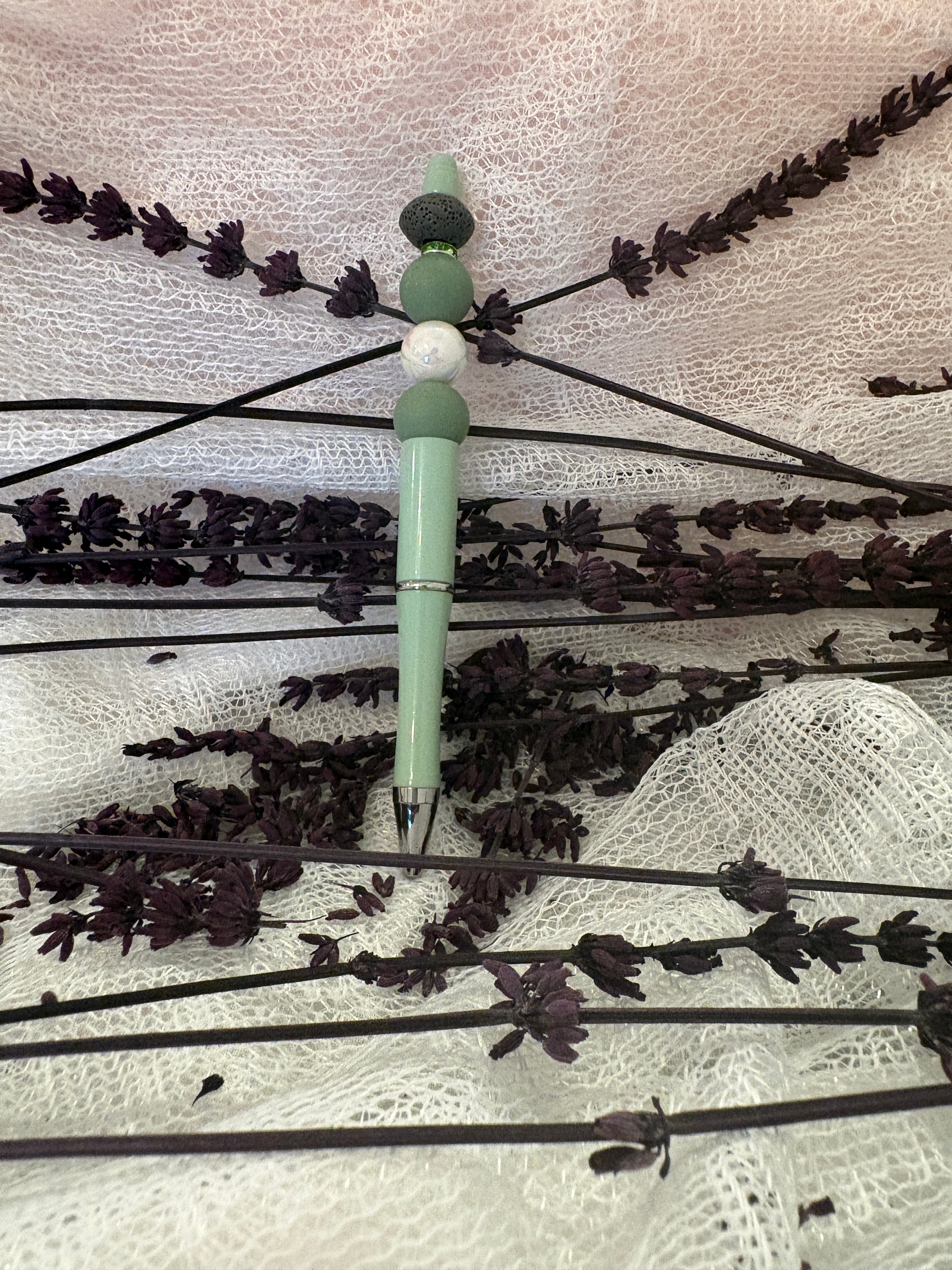 Sage Green Beaded Diffuser Pen