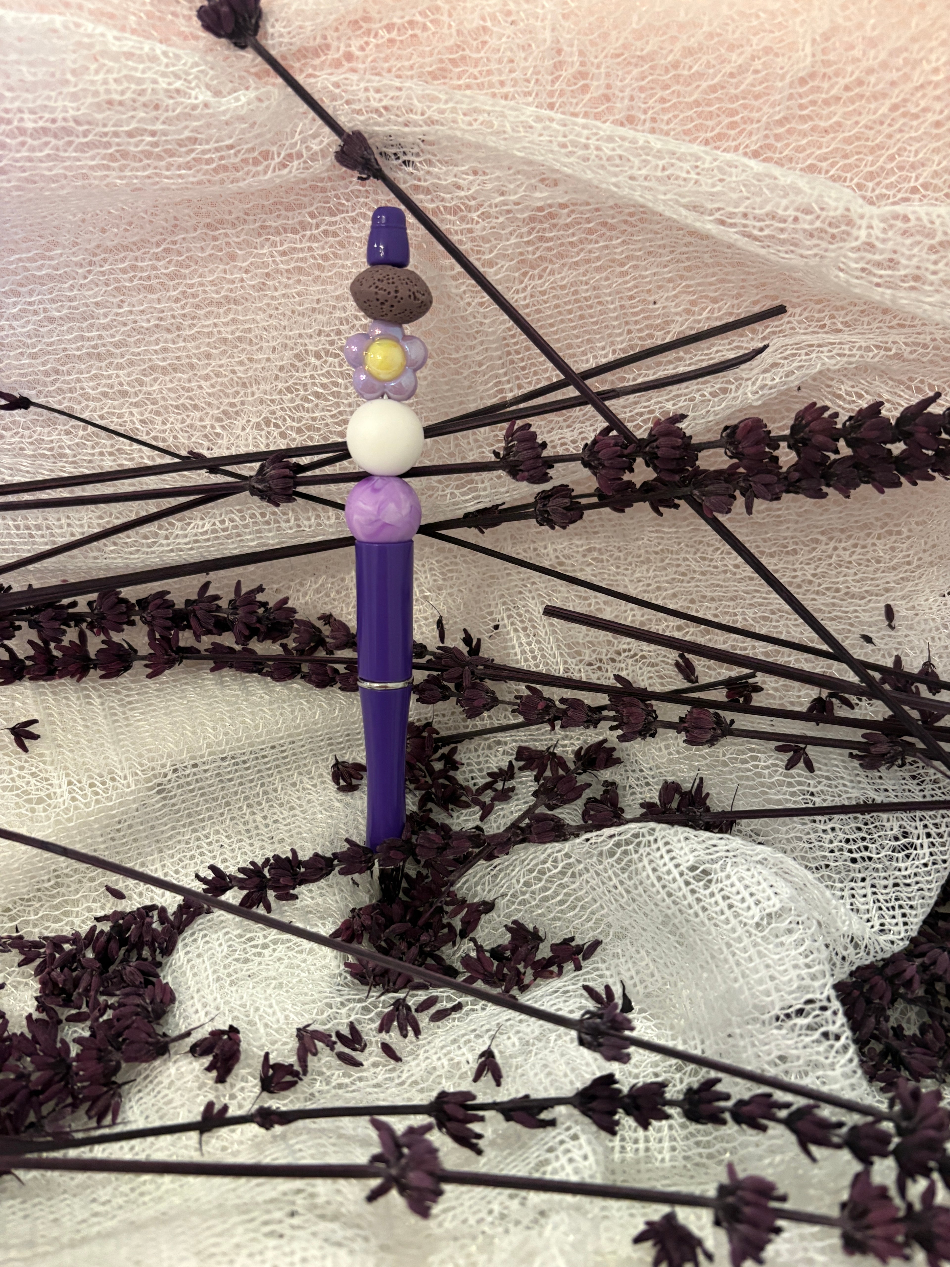 Purple Beaded Diffuser Pen
