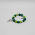 Multi Green Beaded Diffuse Bracelet