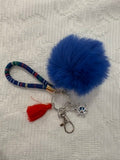 Blue diffuser wristlet/keychain