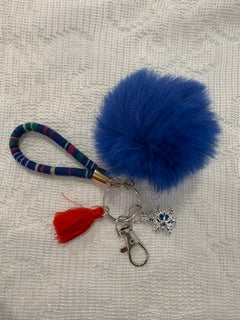 Blue diffuser wristlet/keychain
