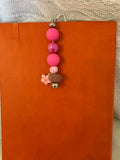 Multi pink beaded diffuser bookmark