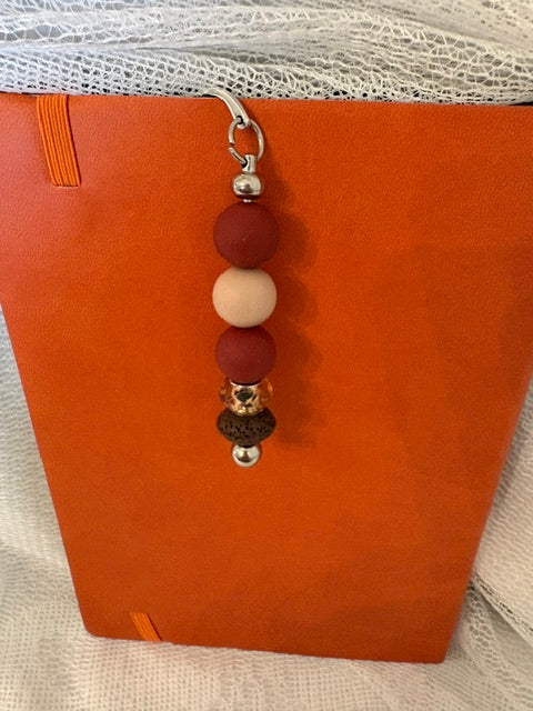 Shades of brown beaded diffuser bookmark