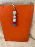 Pink and blue beaded diffuser bookmark
