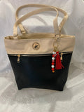 Red and white beaded diffuser bag charm