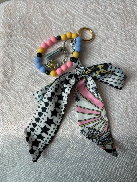 Black and White Bag Scarf