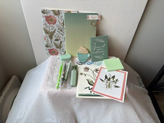 Green Floral Stationary Gift Set