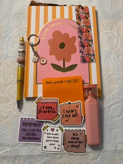 Orange and White Striped Gratitude Gernal