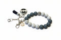Shades of Grey Beaded Phone Charm